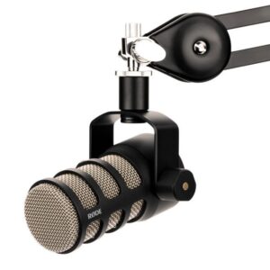RØDE PodMic podcast mikrofon ja laua statiiv